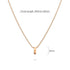 Initials Brick Alphabet Letter Necklace Rose Gold Layered Steel Jewellery